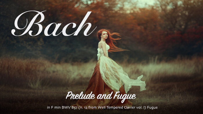 Bach Prelude and Fugue in F min BWV 857 n 12 from Well Tempered Clavier vol I Fugue