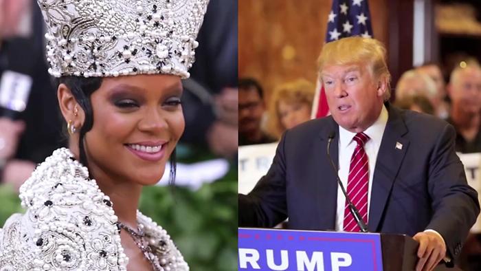 Rihanna slams Trump