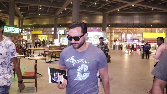 Saif Ali Khan Spotted At Airport